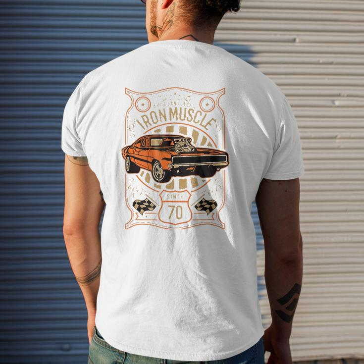 American Muscle Cars Iron Muscle Mens Back Print T-shirt Gifts for Him