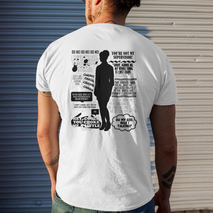 Archer Cheryl Tunt Quotes Mens Back Print T-shirt Gifts for Him