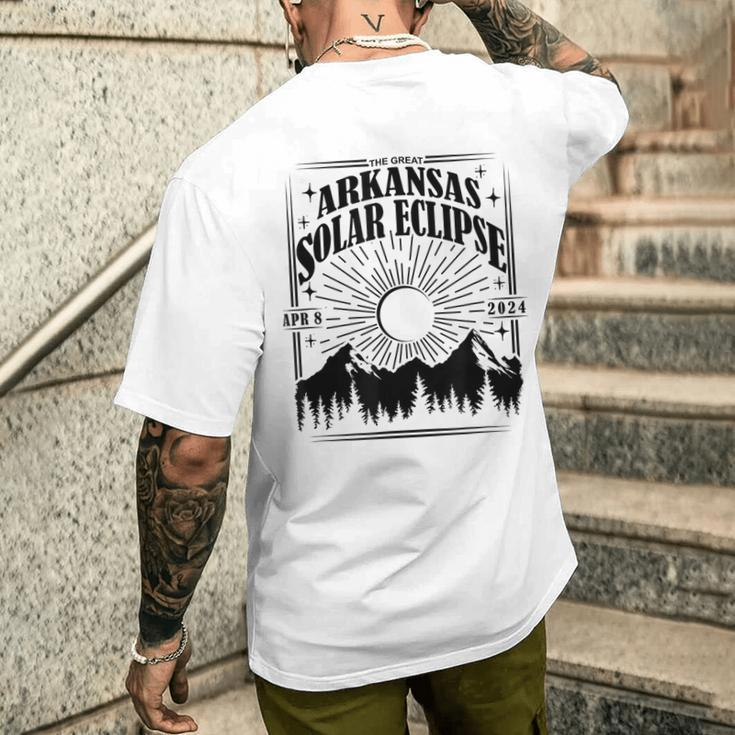 Arkansas Total Solar Eclipse 2024 Astrology Event Men's T-shirt Back Print Gifts for Him