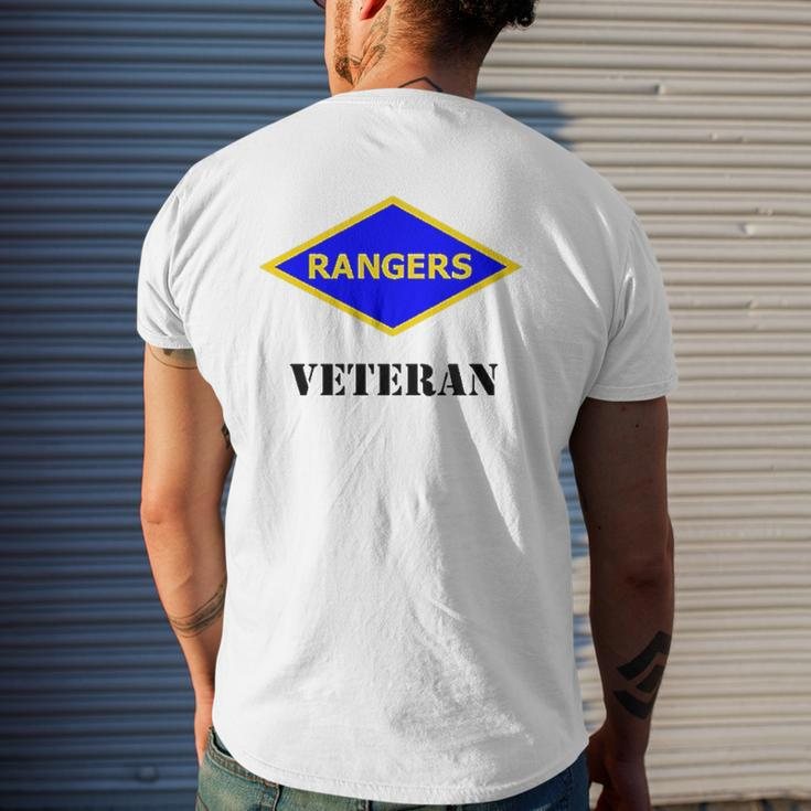 Army Ranger Ww2 Army Rangers Patch Veteran White Mens Back Print T-shirt Gifts for Him