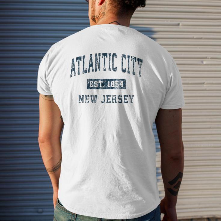 Atlantic City New Jersey Nj Vintage Sports Navy Print Mens Back Print T-shirt Gifts for Him