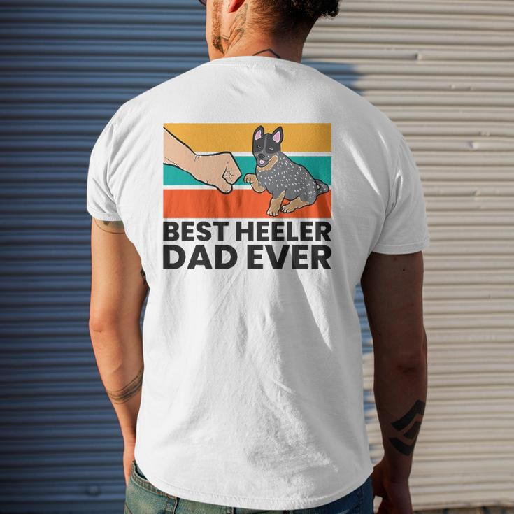 Australian Cattle Dog Best Heeler Dad Ever Blue Heeler Dad Mens Back Print T-shirt Gifts for Him