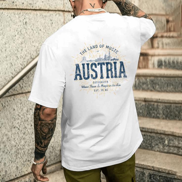 Austria Retro Styleintage Austria T-Shirt mit Rückendruck Geschenke für Ihn