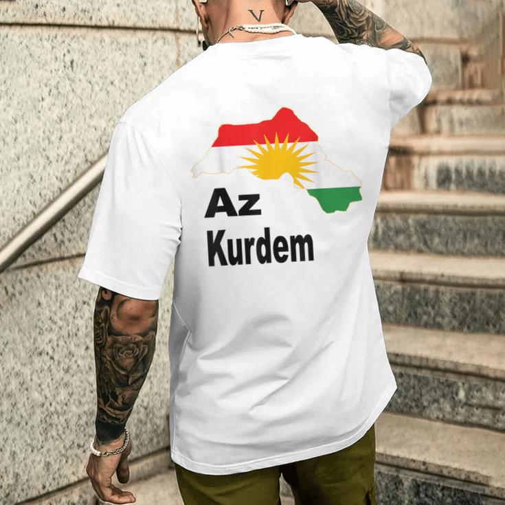 Az Kurdem Kurdistan Ypg Newroz T-Shirt mit Rückendruck Geschenke für Ihn