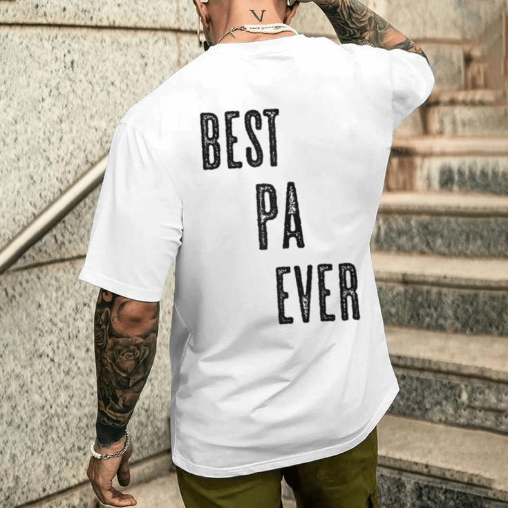 Best Pa Ever Cute Adults Papa Dad Grandpa Raglan T-Shirt mit Rückendruck Geschenke für Ihn