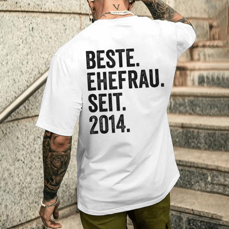 Beste Ehefrau Seit 2014 T-Shirt mit Rückendruck Geschenke für Ihn