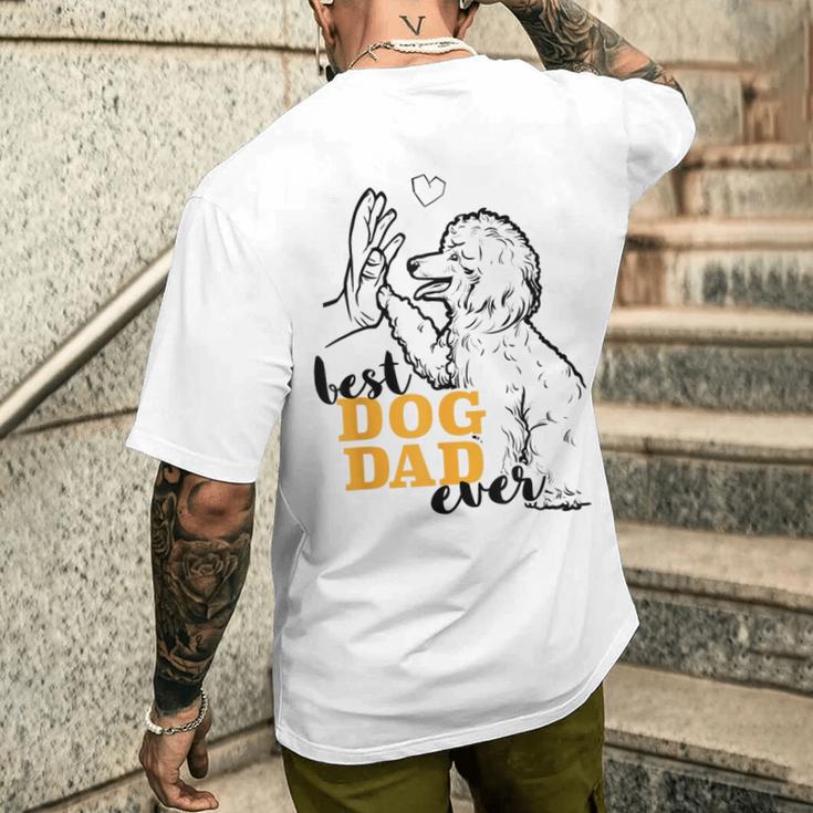 Bester Pudel Papa Pudel T-Shirt mit Rückendruck Geschenke für Ihn