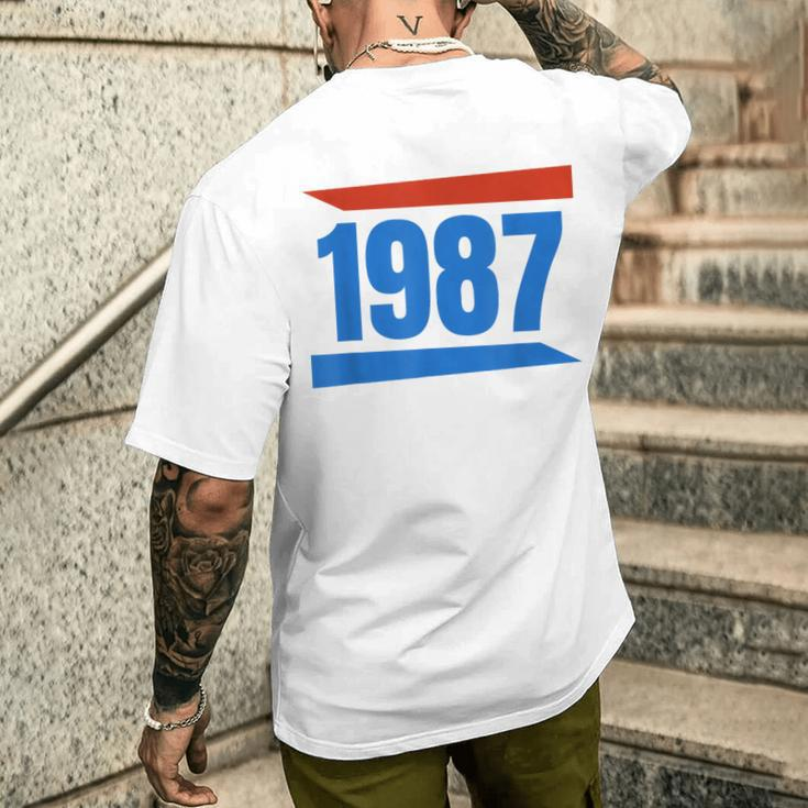 Birthday 1987 Vintage Retro Style Men's T-shirt Back Print Gifts for Him