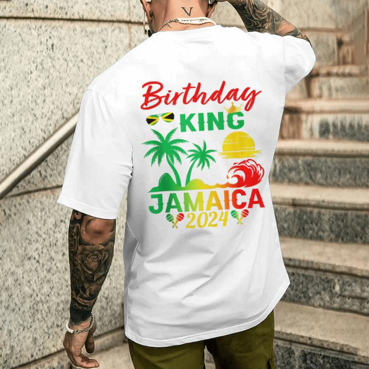 Birthday King Jamaica 2024 Jamaican Vacation Trip Men_S Men's T-shirt Back Print Gifts for Him