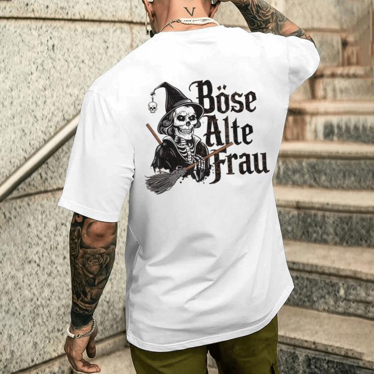 Böse Alte Frau Langarm Böse Alte Frau T-Shirt mit Rückendruck Geschenke für Ihn