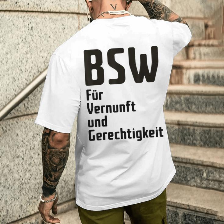 Bsw Bündnis Sahra Wagenknecht T-Shirt mit Rückendruck Geschenke für Ihn