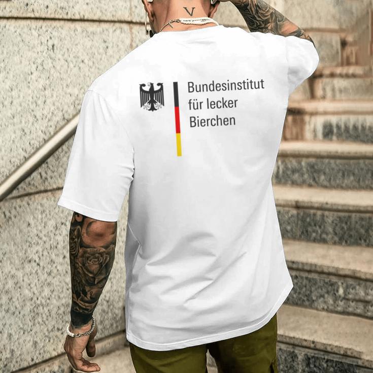 Bundesinstitut Für Leckere Bierchen Delicious Bier Party T-Shirt mit Rückendruck Geschenke für Ihn