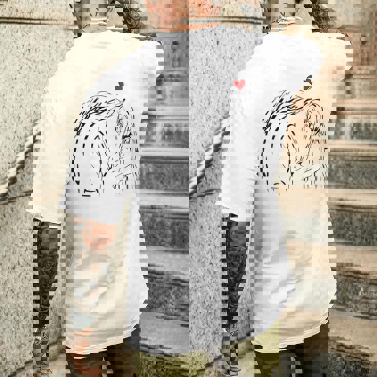 Caballos Chica Amor Jinete Amante De Los Caballos Camiseta Hombre Estampado Espalda Regalos para él