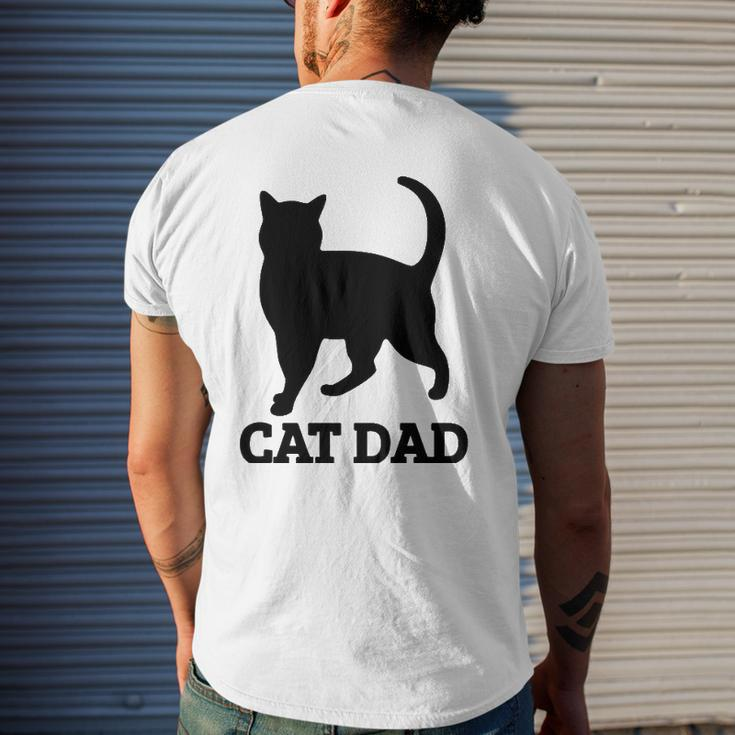 Cat Dad Mens Cat Tee Mens Back Print T-shirt Gifts for Him