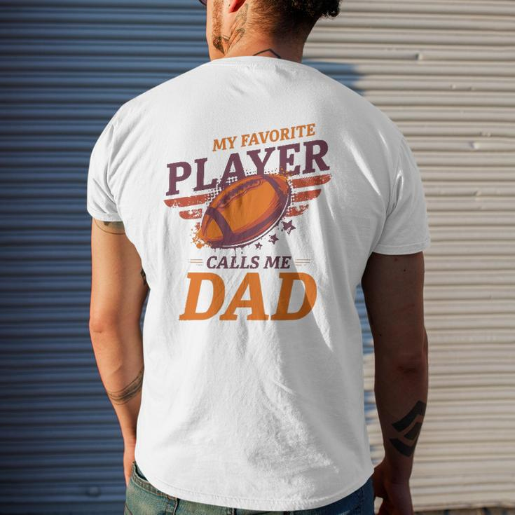 Cheer Dad And Husband Football Favorite Child Mens Back Print T-shirt Gifts for Him
