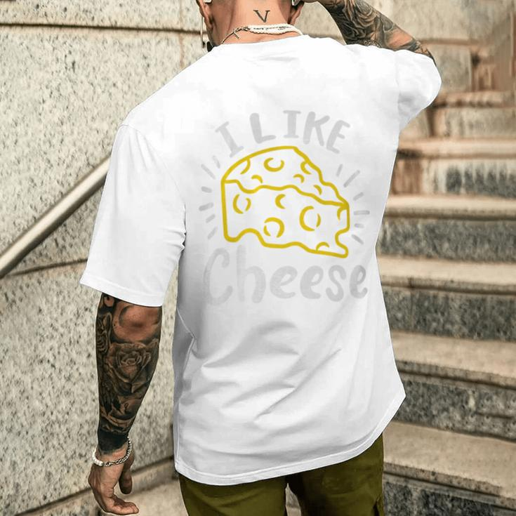 Cheese I Like Cheese Men's T-shirt Back Print Funny Gifts
