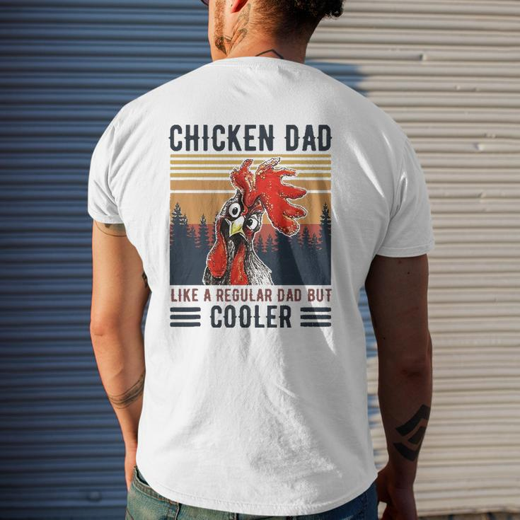 Chicken Dad Like A Regular Dad Farmer Poultry Father's Day Tee Mens Back Print T-shirt Gifts for Him