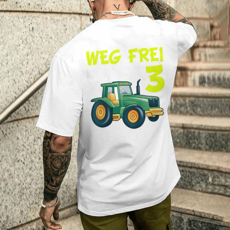 Children's 3Rd Birthday Wake Frei Ich Bin Schon 3 Jahre Traktor Trecker T-Shirt mit Rückendruck Geschenke für Ihn