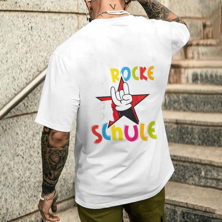 Children's First Day At School Ich Rocke Jetzt Die Schule Schulkind T-Shirt mit Rückendruck Geschenke für Ihn