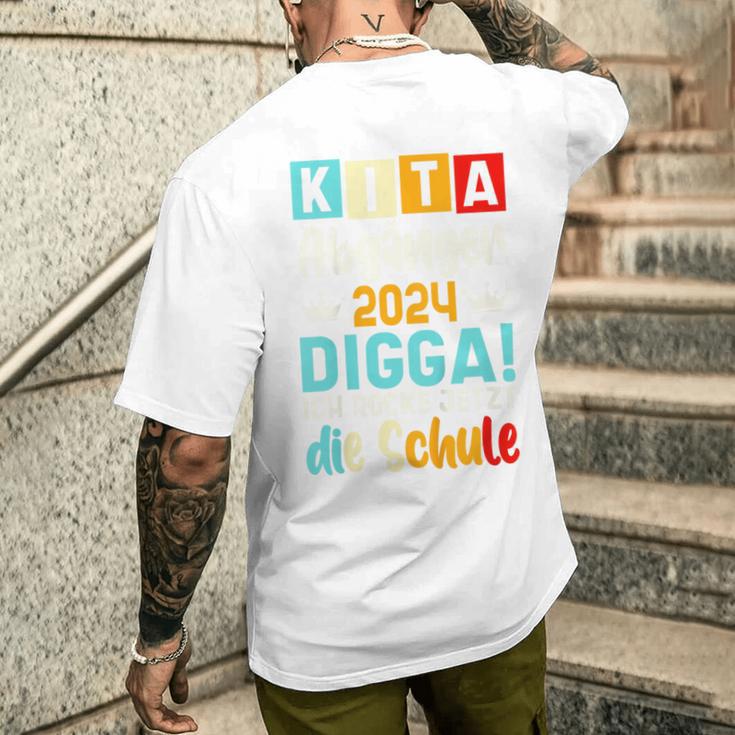 Children's Kita Abgänger 2024 School Child First Day T-Shirt mit Rückendruck Geschenke für Ihn