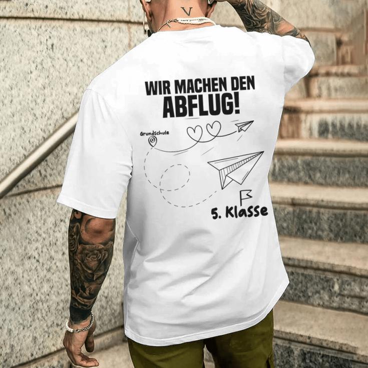 Children's Wir Machen Den Abflug 5 Klasse Graduation Primary 80 T-Shirt mit Rückendruck Geschenke für Ihn