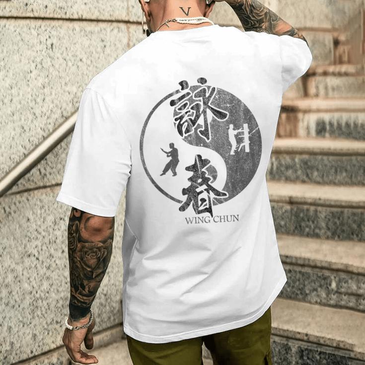 Chinese Martial Arts Kung Fu Wing Chun T-Shirt mit Rückendruck Geschenke für Ihn