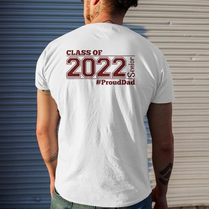 Class Of 2022 Senior Prouddad Maroon Grads Of 22 Dad Mens Back Print T-shirt Gifts for Him