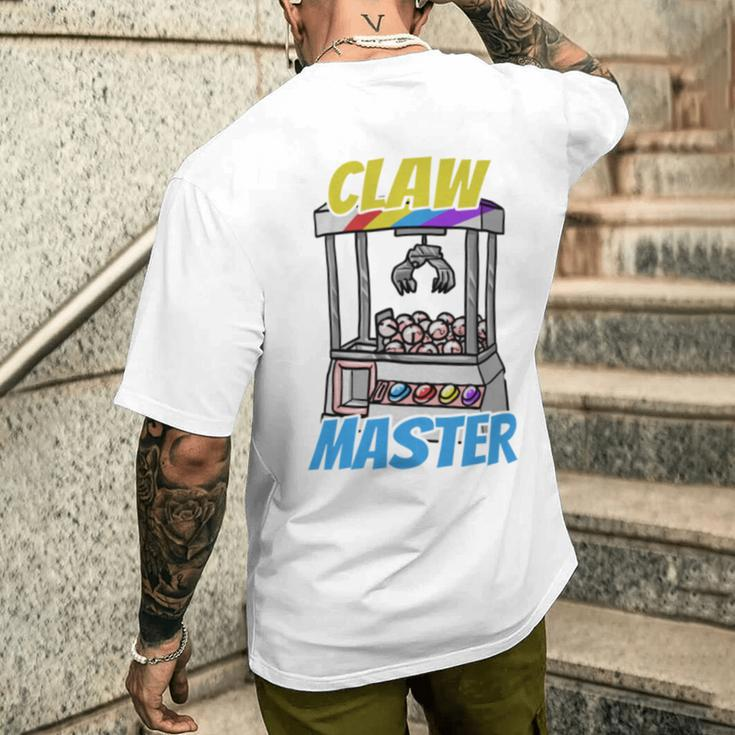 Classic Arcade Gamer Enthusiast Claw Machine Master Men's T-shirt Back Print Funny Gifts