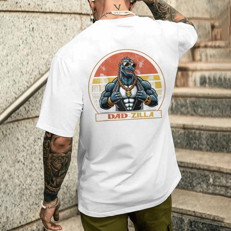 Cool Dad Herren Top Dad Brozilla Geschenkeatertag Für Papa Raglan T-Shirt mit Rückendruck Geschenke für Ihn