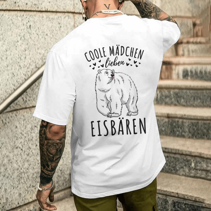 Coole Mädchen Lieben Eisbären T-Shirt mit Rückendruck Geschenke für Ihn