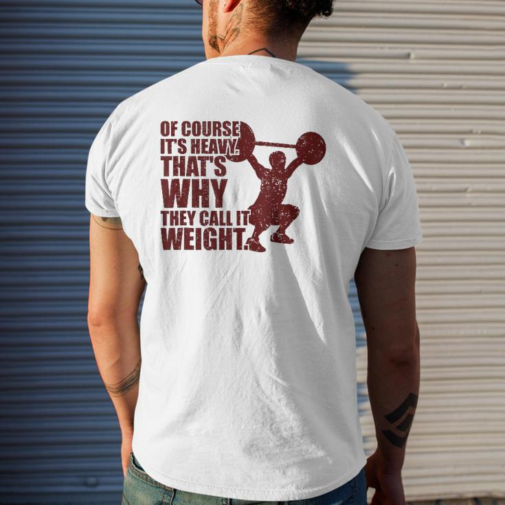 Of Course It's Heavy Gym Workout Tank Top Mens Back Print T-shirt Gifts for Him