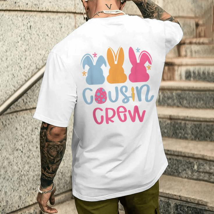 Cousin Crew Cute Bunny Rabbit Matching Easter Day Party Men's T-shirt Back Print Gifts for Him