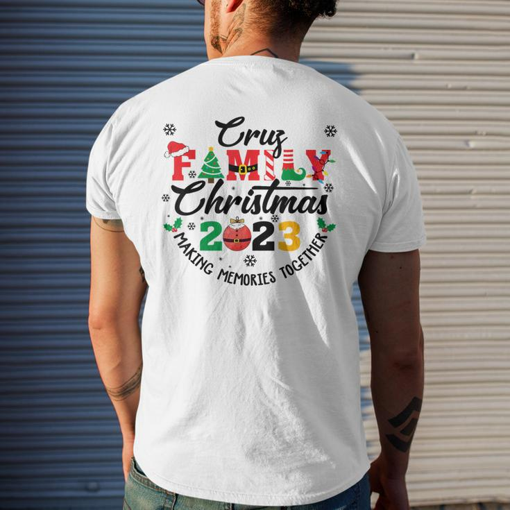 Cruz Family Name Christmas Matching Surname Xmas Men's T-shirt Back Print Gifts for Him