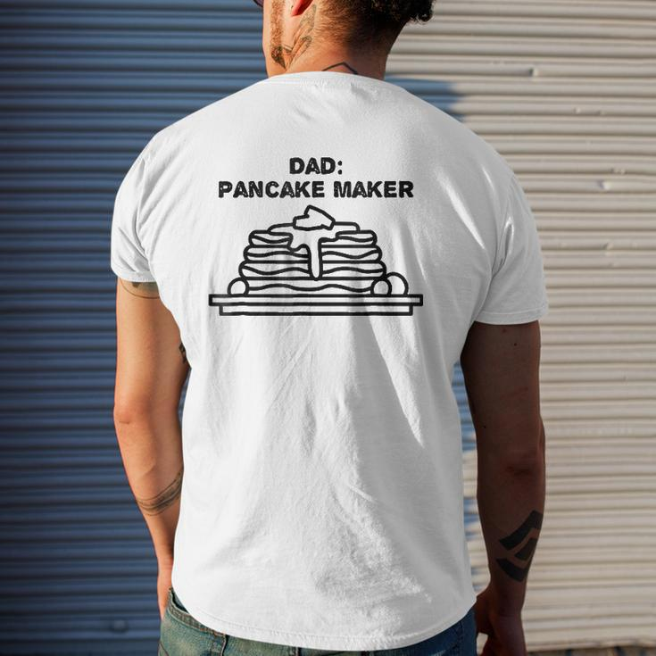 Dad The Pancake Maker Father's Day Tee Mens Back Print T-shirt Gifts for Him