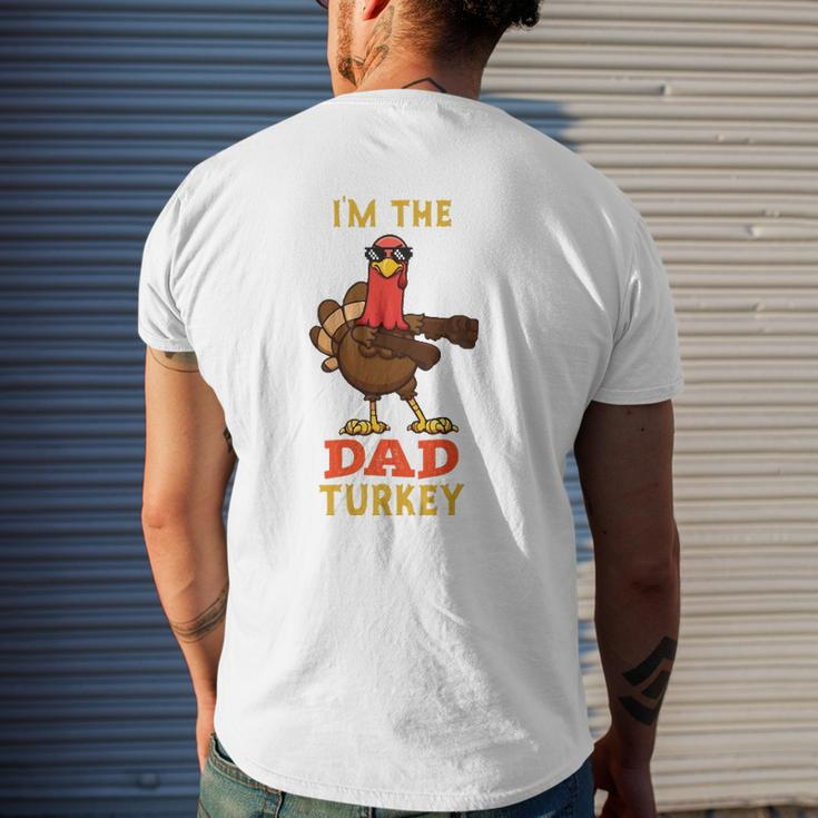 Dad Turkey Matching Family Group Thanksgiving Mens Back Print T-shirt Gifts for Him