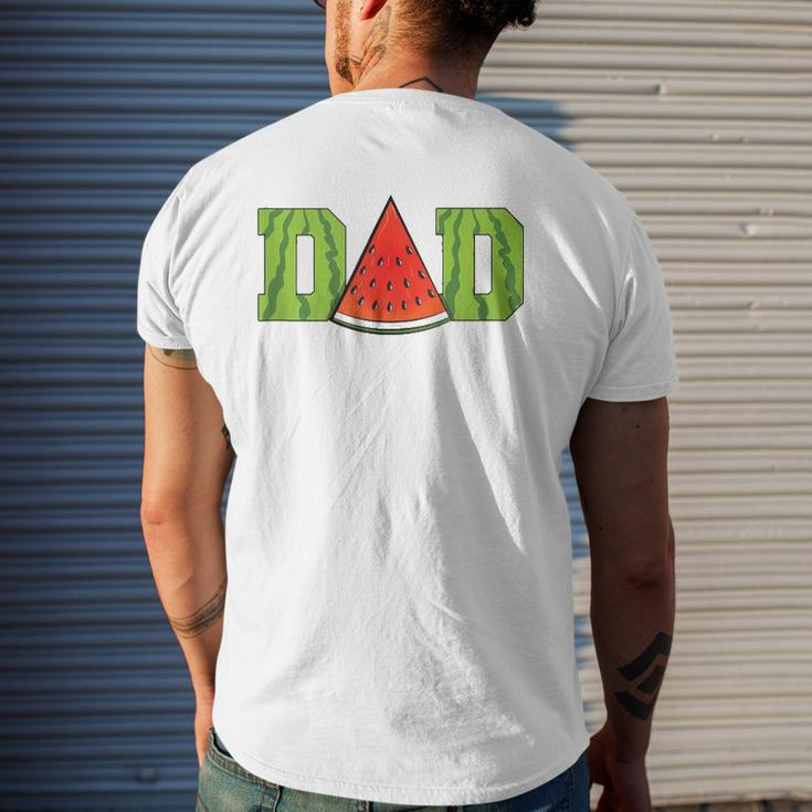 Dad Watermelon Melon Summer Fruit Lover Mens Back Print T-shirt Gifts for Him
