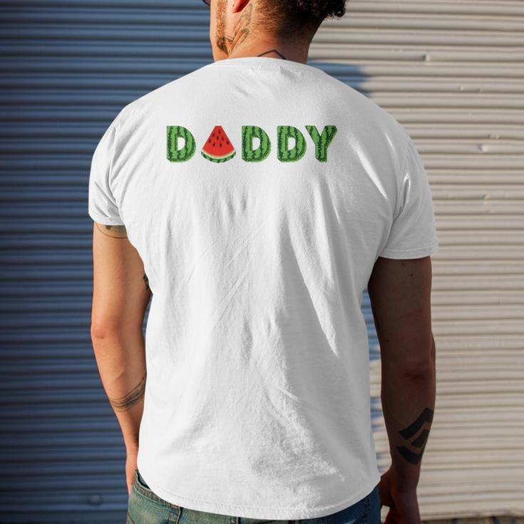 Daddy Watermelon Summer Melon Fruit Cool Mens Back Print T-shirt Gifts for Him