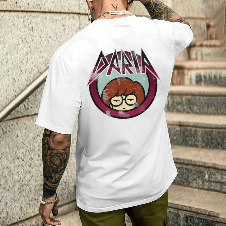 Daria Classic Metal Logo T-Shirt mit Rückendruck Geschenke für Ihn