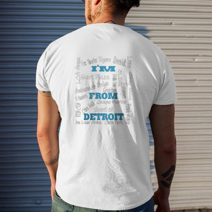 I Am From Detroit Mens Back Print T-shirt Gifts for Him