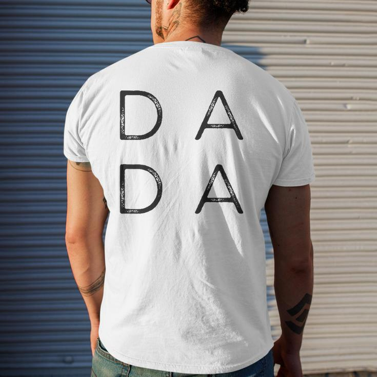 Distressed Dada Fathers Day For New Dad Him Grandpa Papa Mens Back Print T-shirt Gifts for Him