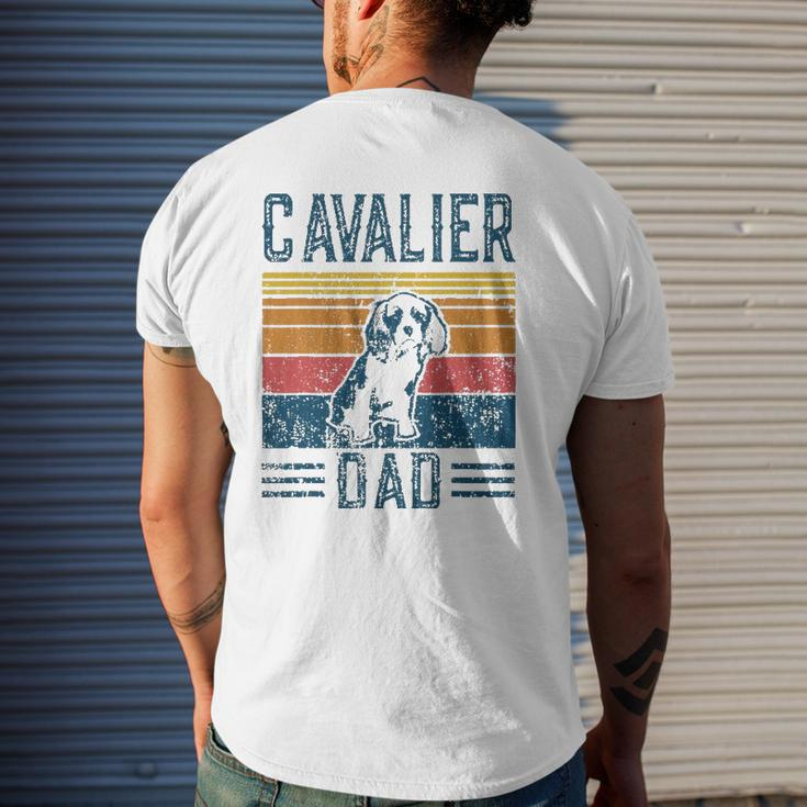 Dog Cavalier King Charles Spaniel Vintage Cavalier Dad Mens Back Print T-shirt Gifts for Him