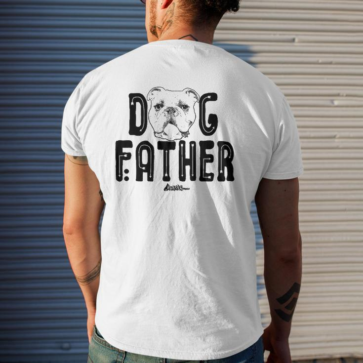 Dog Father English Bulldog Dad Top Fun Dog Lover Mens Back Print T-shirt Gifts for Him