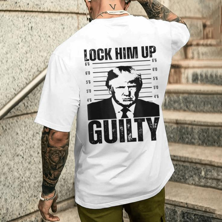 Donald Trump Hot Lock Him Up Trump Shot Men's T-shirt Back Print Gifts for Him