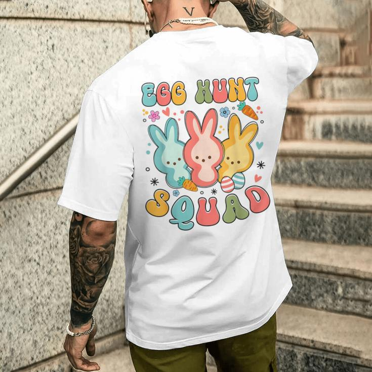 Egg Hunt Squad Hunting Season Easter Day Bunny Men's T-shirt Back Print Gifts for Him