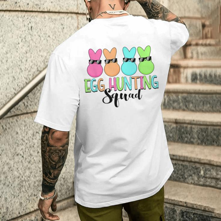 Egg Hunting Squad Cute Bunny Rabbit Lover Happy Easter Day Men's T-shirt Back Print Gifts for Him