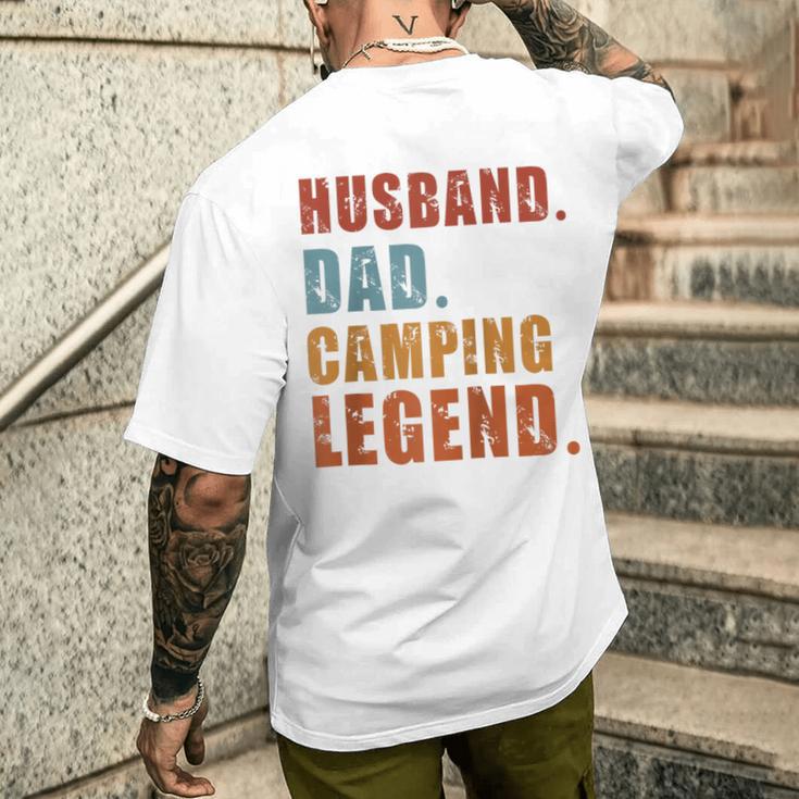 Ehemann Papa Camping Legende Raglan T-Shirt mit Rückendruck Geschenke für Ihn