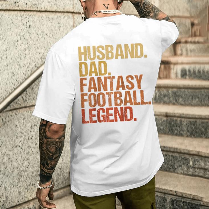 Ehemann Papa Fantasy Football Legend Cooles Ater Herren Raglan T-Shirt mit Rückendruck Geschenke für Ihn