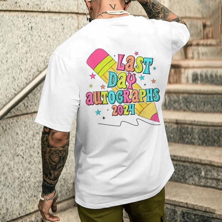 End Of The Year Autographs 2023-2024 Last Day Of School Grad Men's T-shirt Back Print Gifts for Him