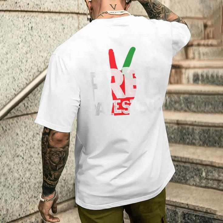 Falasn Palestine Patriotic Graphic Men's T-shirt Back Print Gifts for Him