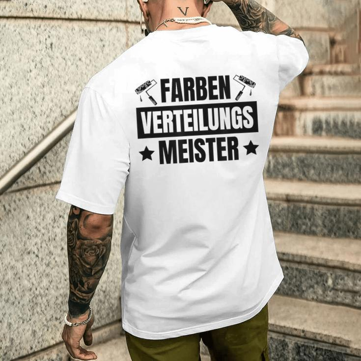 Farbenerteilungs Meister Maler Lackierer Malermeister T-Shirt mit Rückendruck Geschenke für Ihn